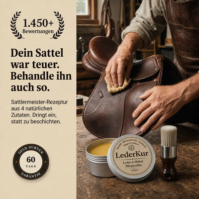 LederKur — Die alte Sattler-Salbe für Leder