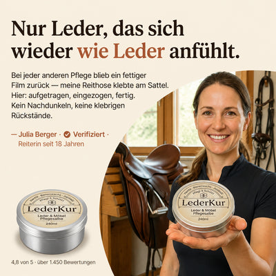 LederKur — Die alte Sattler-Salbe für Leder